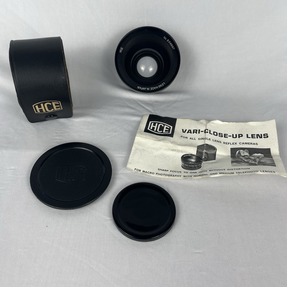 Vtg Tiffen HCE Vari-Close-Up Lens w Protective Leather Storage Case‎ Japan MINT
